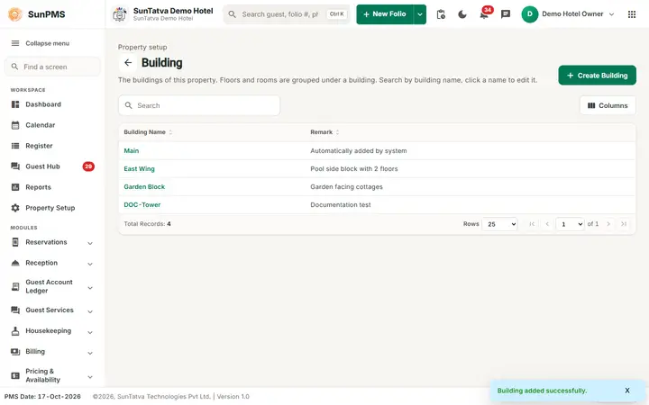 Building list