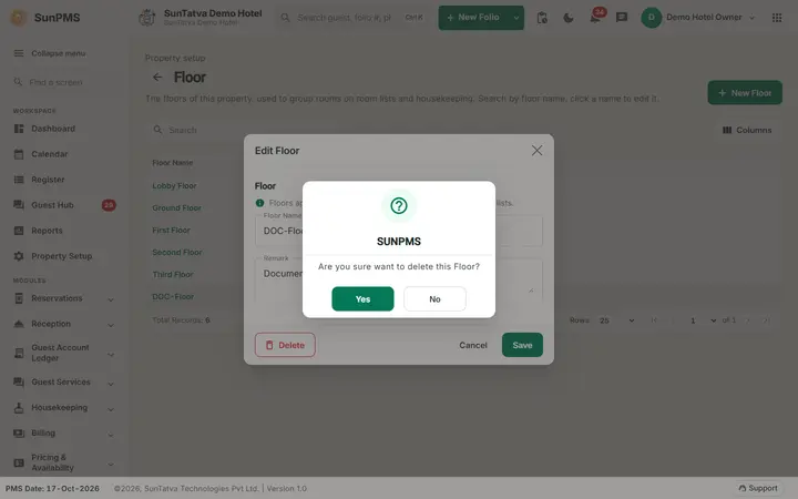 Floors2 delete confirm