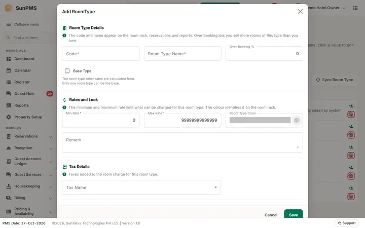 Room Type: rt2 dialog