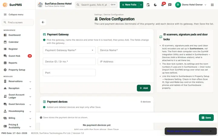Device Configuration: dc validation