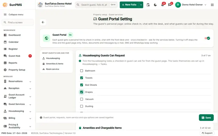 Guest Portal Setting: gp ticked