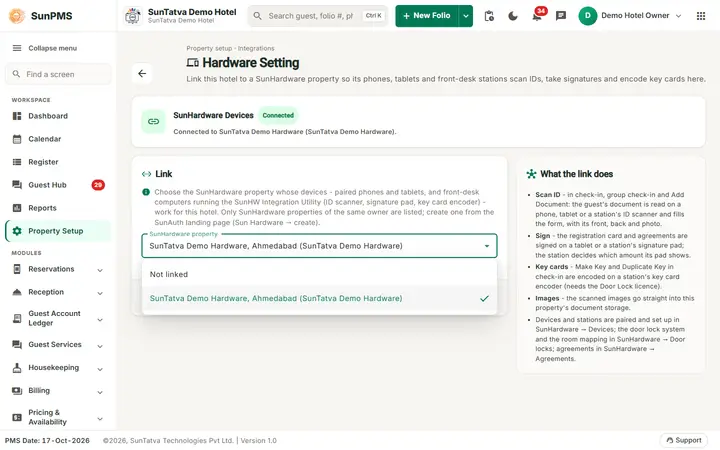 Hardware Setting: hw selected
