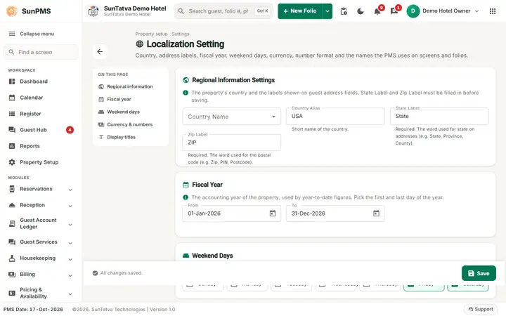 Localization Setting: loc screen