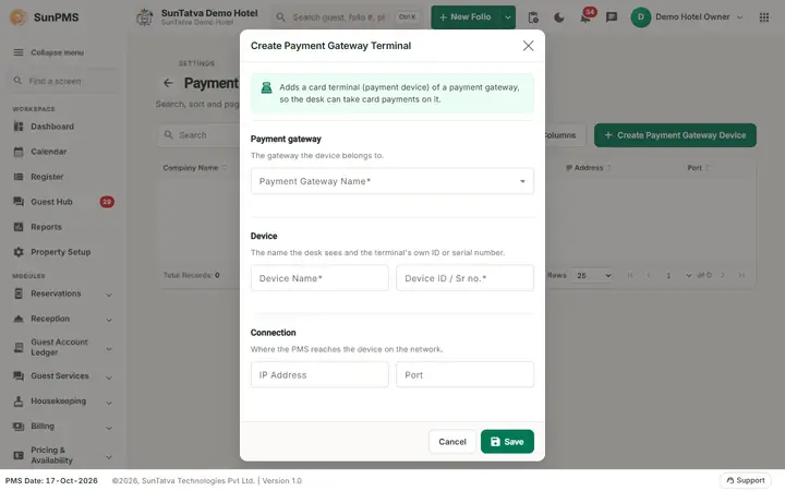 Payment Gateway Integration: pgd dialog