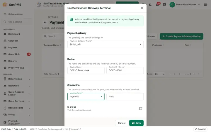 Payment Gateway Integration: pgd filled