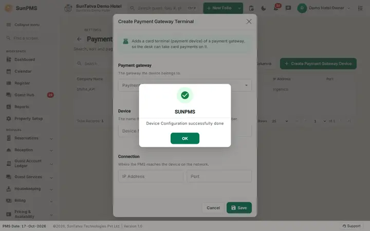 Payment Gateway Integration: pgd saved