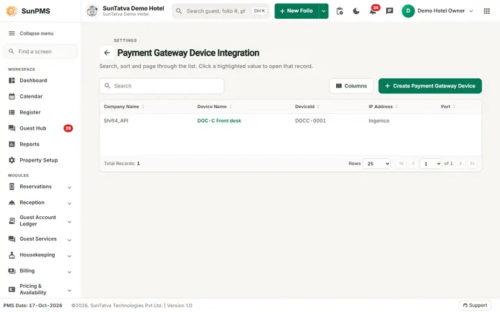 Payment Gateway Integration: pgd in list
