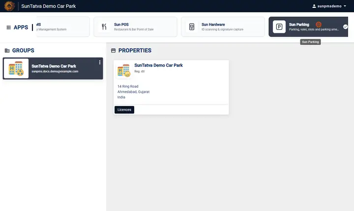 Parking Setting: pk app properties