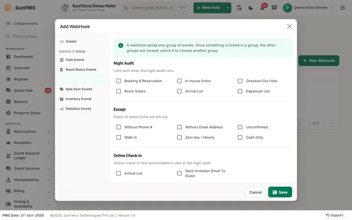 WebHook: wh tab night