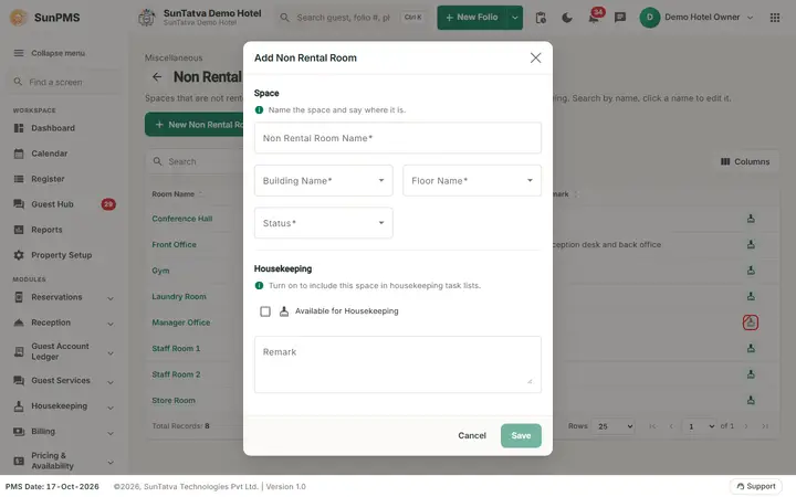 Non Rental Room: nonrental dialog