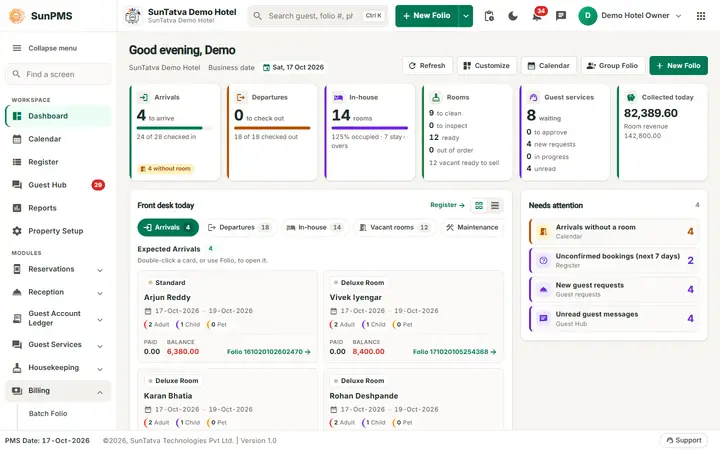 Main layout and header: nav menu open