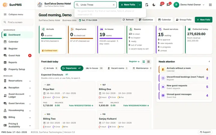 Folio - Undo Check-In: folio undowalk search