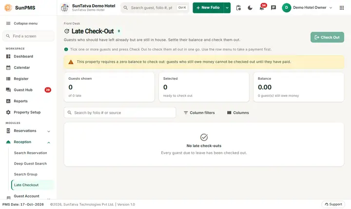 Late CheckOut