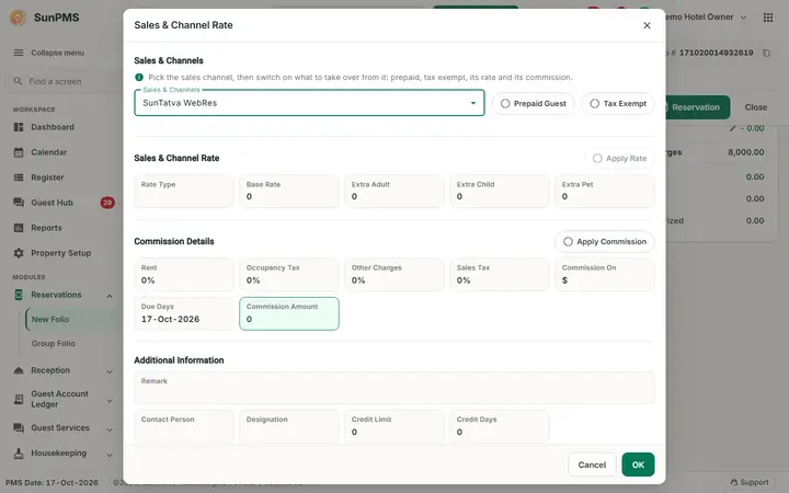 Folio - Remarks, Turndown, History and Extra Info: source 05c rate type