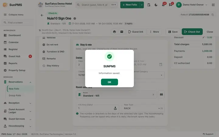 Amending Dates and Extending a Stay: stay extended saved