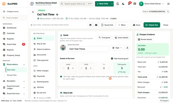 Amending Dates and Extending a Stay: datrule in house folio