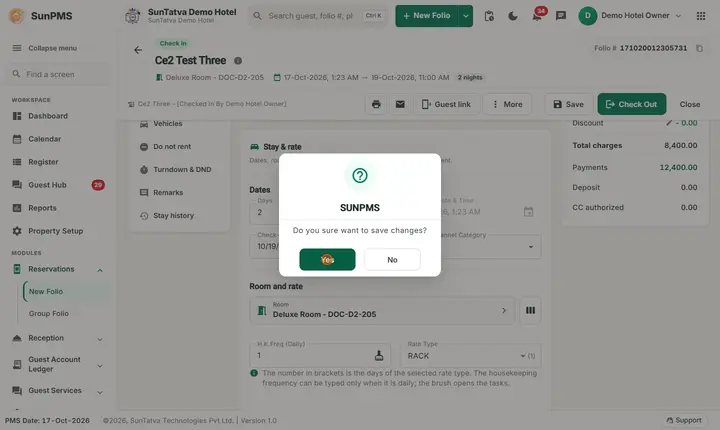 Amending Dates and Extending a Stay: datrule refused nights
