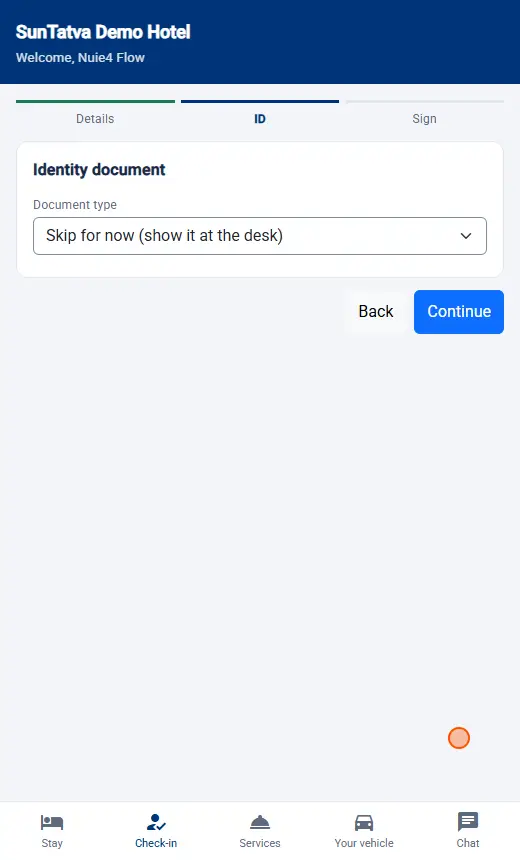 Arrival List: online guest id