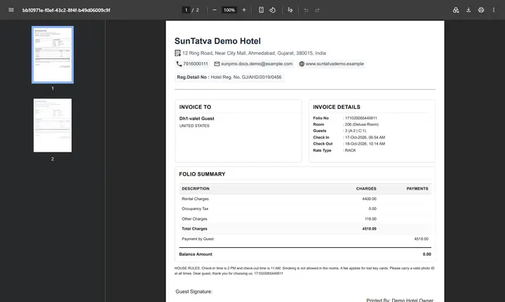 Batch Folio: batch after folio
