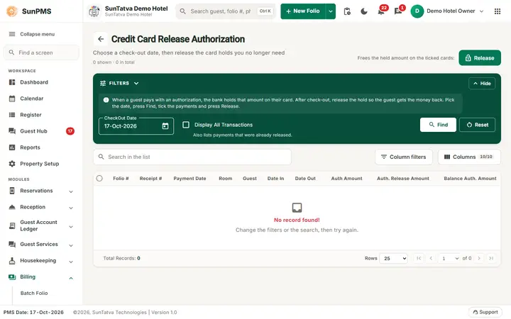 Credit Card Authorization: ccauth release page