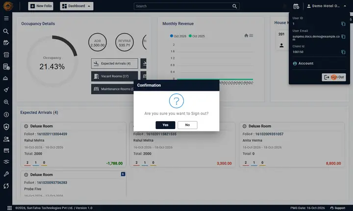 Shift Details, Shift End and Payment Denomination: shift confirm