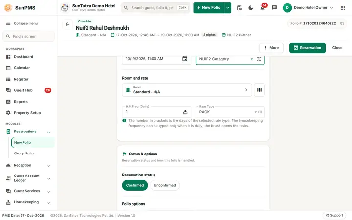 Sales & Channels overview: book after ok