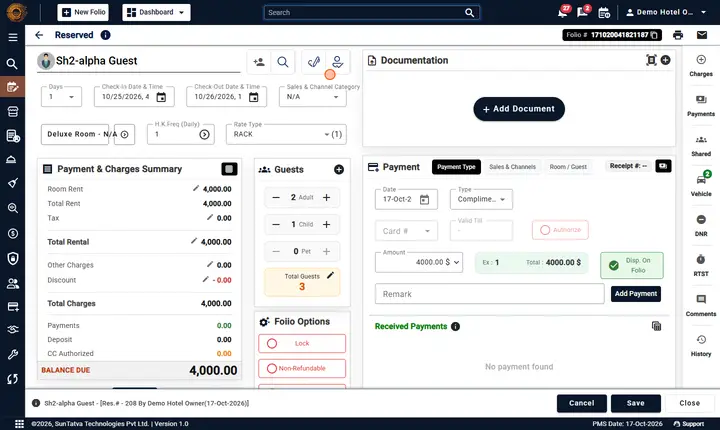 SunParking: Parking Notifications, Vehicle Linking and Walk-in Guests: rc folio