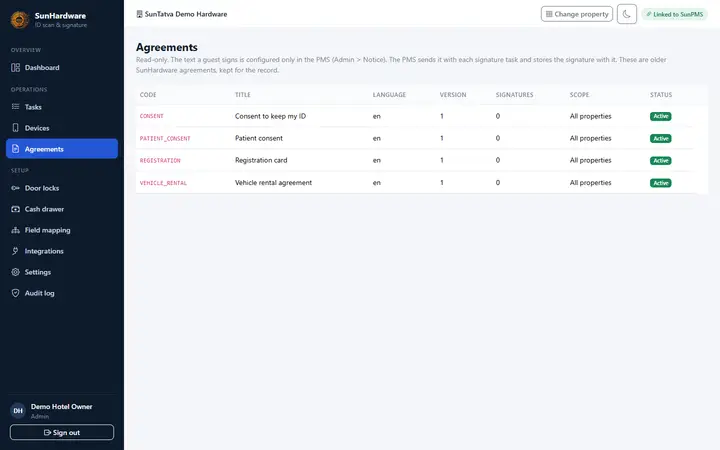 SunHardware: ID Scan and Signature on Phone or Tablet: sgh console agreements