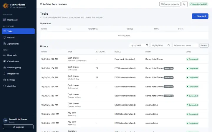 SunHardware: ID Scan and Signature on Phone or Tablet: sgh console tasks