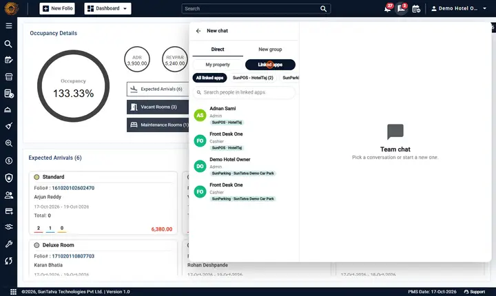 Linked apps and cross-app chat: linked apps tab