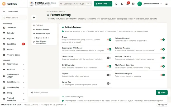 Feature Setting