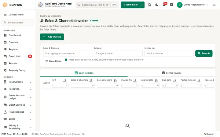 Sales & Channels Invoice
