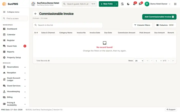 Commissionable Invoice