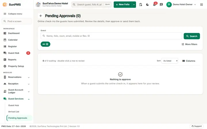 Pending Approvals